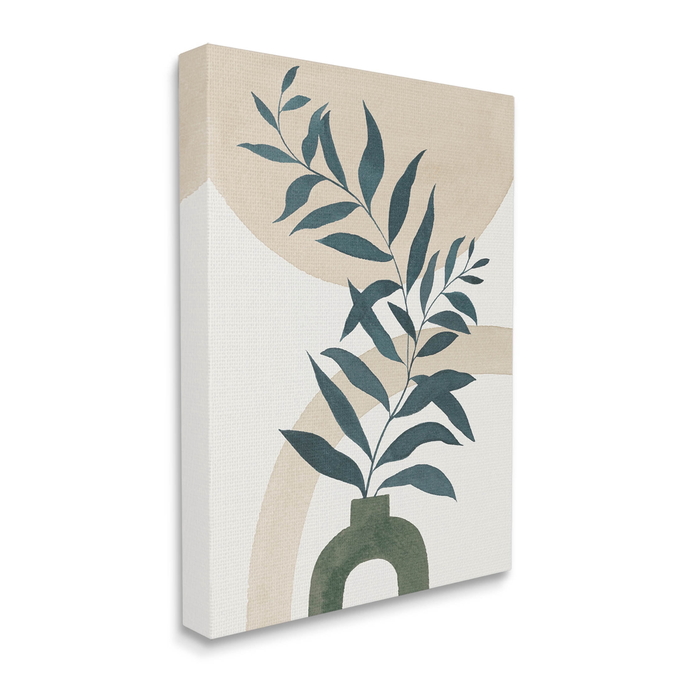 Stupell Industries Curvy Plant Leaves Modern Shapes Graphic Art Gallery Wrapped Canvas Print Wall Art, Design by Grace Popp