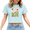 1-Blue, variant on UNISHE Women's Groovy Retro Floral Graphic Crop Tops Crew Neck Short Sleeve Tees Trendy Summer Fun Daisy Art Print Shirts