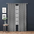thumbnail image 1 of Hometrends Natalie 84" Light Filtering Drapery Window Curtain Panel, Back Tab, Grey, 1 of 6