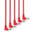 thumbnail image 1 of Excelvalley - Paquete De 5 - Cables De Conexión Modulares Mono En Ángulo Recto - Sintetizador Eurorack De 3,5 Mm 1/8" [Rojo | 200 Cm - 78,74""], 1 of 5