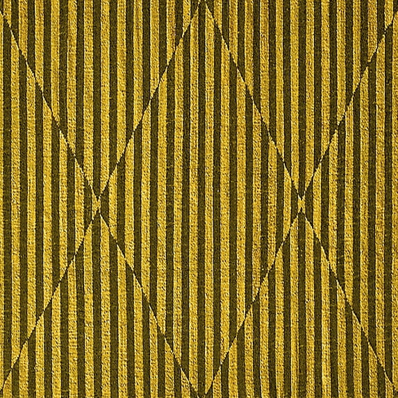 Ahgly Company Indoor Square Solid Yellow Modern Area Rugs, 7' Square