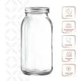 thumbnail image 2 of [3 Count 64 oz. Wide-Mouth Glass Mason Jars with Metal Airtight Lids and Bands 2 Quart Large For Preserving, & Meal Prep, 2 of 5