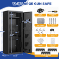 thumbnail image 4 of Gemaisil 12-15 Gun Cabinet, Quick Access Long Gun Safe for Home Rifles and Pistols, Large Unassembled Rifle Safe with Removable Shelves, Digital Keypad, Pegboard, 4 of 13