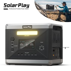 Solarplay Q2501 2400W Solar Generator, 2160Wh Power Station, 4800W Peak Output for Camping, Emergency, RV & Home Backup