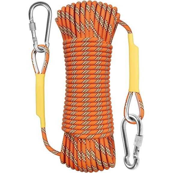 MMIZTFC Outdoor Climbing Rope 12M(39ft) Static Rock Climbing Rope for Escape Rope Ice Climbing Equipment Fire Rescue Parachute