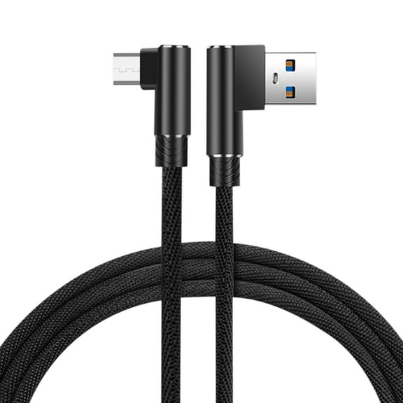 3.3ft Nylon Braided Mircro Usb 2.0 Data Cable In Black