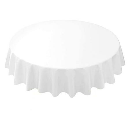 

AOKID Tablecloth 84 Inch Round Tablecloth Simple Disposable PE Waterproof Thicker Table Cover Fabric for Home