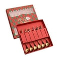 thumbnail image 3 of 6 Pcs Fourchette Cuillère de Noël Couverts Réutilisables en Acier Inoxydable Cuillère de Noël Boîte Rouge, 3 of 9