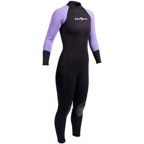 NeoSport Wetsuits Women`s Premium Neoprene 1mm Full Suit, Black, 14