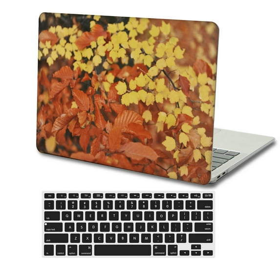 KSK KAISHEK Compatible MacBook Pro 15 inchs Case 2015 2014 2013 2012 Release Model A1398, Plastic Hard Shell + Black Keyboard Cover, Plants series 0132