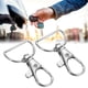 thumbnail image 5 of 38.5mm/1.5in High Silver White Zinc Alloy D Ring Clasp - 60PCS, 360 Degree Rotation, Flexible Key Chain Clip Hook, 5 of 5