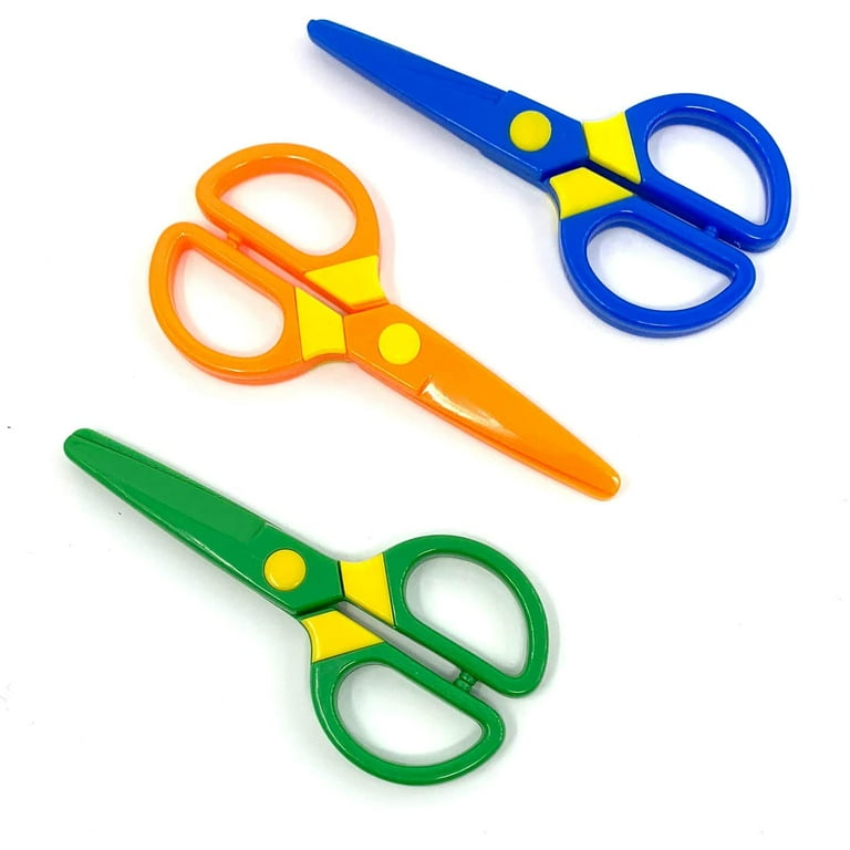 JIALEEY Plastic Child-Safe Scissor Set Toddlers Training Scissors Pre-School Training Scissors and Children Art Supplies(3pcs)