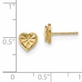 thumbnail image 2 of 14k Yellow Gold Diamond Cut Heart Earrings Drop Dangle Love, 2 of 6