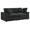 thumbnail image 2 of Modway Commix Ensemble de Canapé Sectionnel 2 Pcs Surrembourré Rempli de Duvet, Noir, 2 of 10