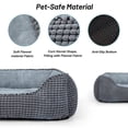 thumbnail image 2 of Cama para perros MIXJOY rectangular lavable para perros pequeños y medianos, color gris, 2 of 6