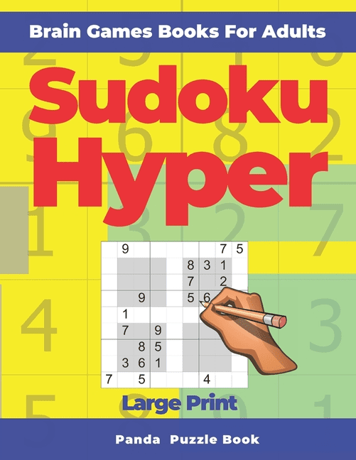 brain games book for adults sudoku hyper large print