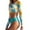 Blue, variant on Cathalem Womens Two Piece Swimsuit Womens High Waisted Bikini Sets Color Block Two Piece Swimsuit V Neck Bathing Suit (Blue,M)