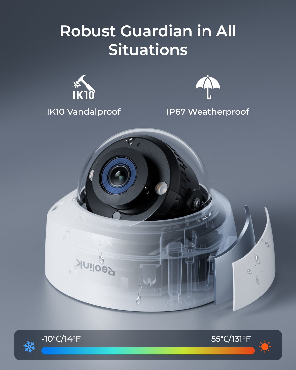 Reolink PoE 8-Channel NVR System, 4x 12MP Vandal-Proof Dome Spotlight Cameras, 2TB HDD, RLK8-1200V4