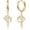 hoop-gd, variant on 14K Gold Plated Cross Drop Dangle Earrings for Women - Trendy Dainty Huggie Hoop Earrings Dangling Religious Ornament Jewelry
