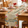 thumbnail image 5 of Spring Flowers Table Runner 72 Inches, Farmhouse Vintage Botanical Florals Plants Bed Runner Dresser Scarves Tabletop for Indoor Outdoor Parties/Ceremony/Banquet, 14" x 72", 5 of 9