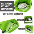 thumbnail image 2 of Muka Swim Bag Gym Backpack Drawstring Beach Backpack for Men Women Swimming with Wet & Dry Compartment, Water Resistant Fabric-Green, 2 of 8