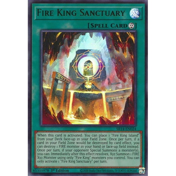 YuGiOh Structure Deck: Fire Kings Ultra Rare Fire King Sanctuary SR14-EN024