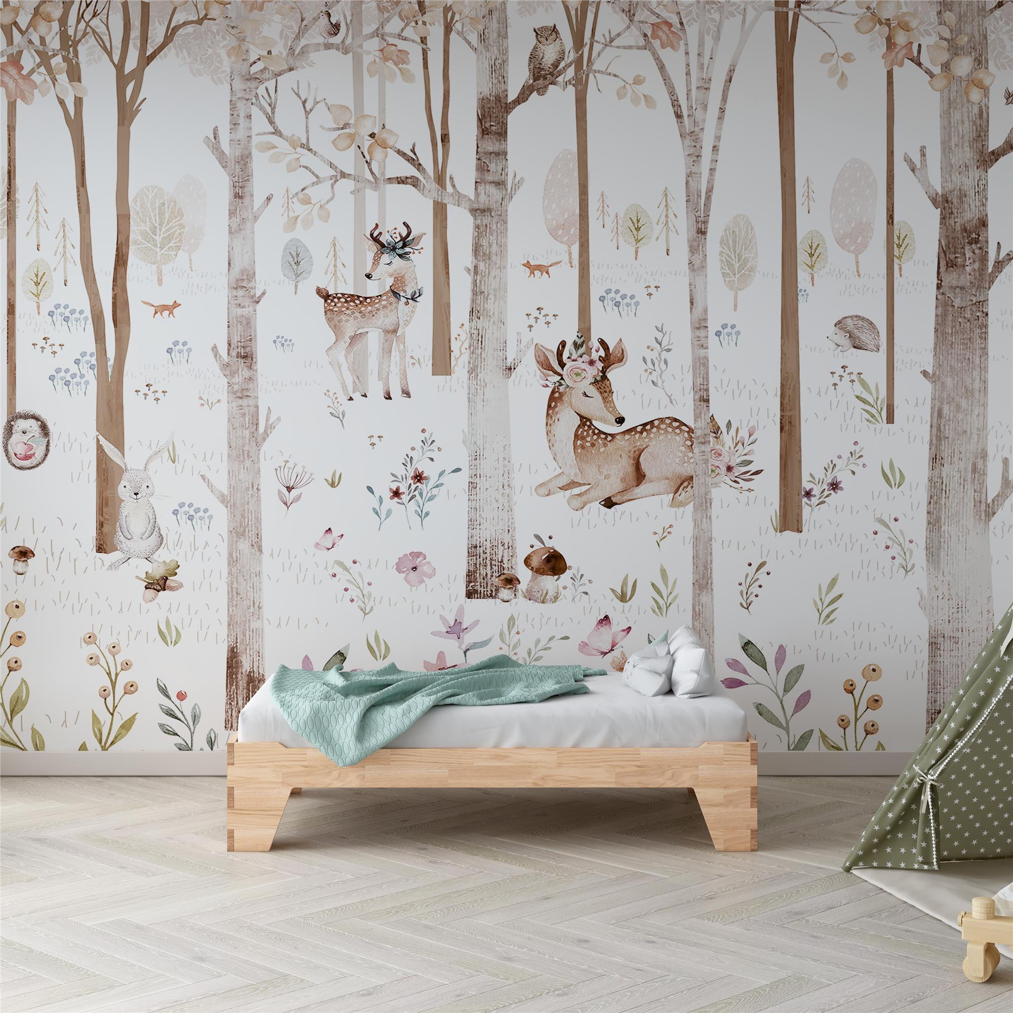 Little Seeds Maverick Montessori Toddler Floor Bed with 2 Heights, Natural