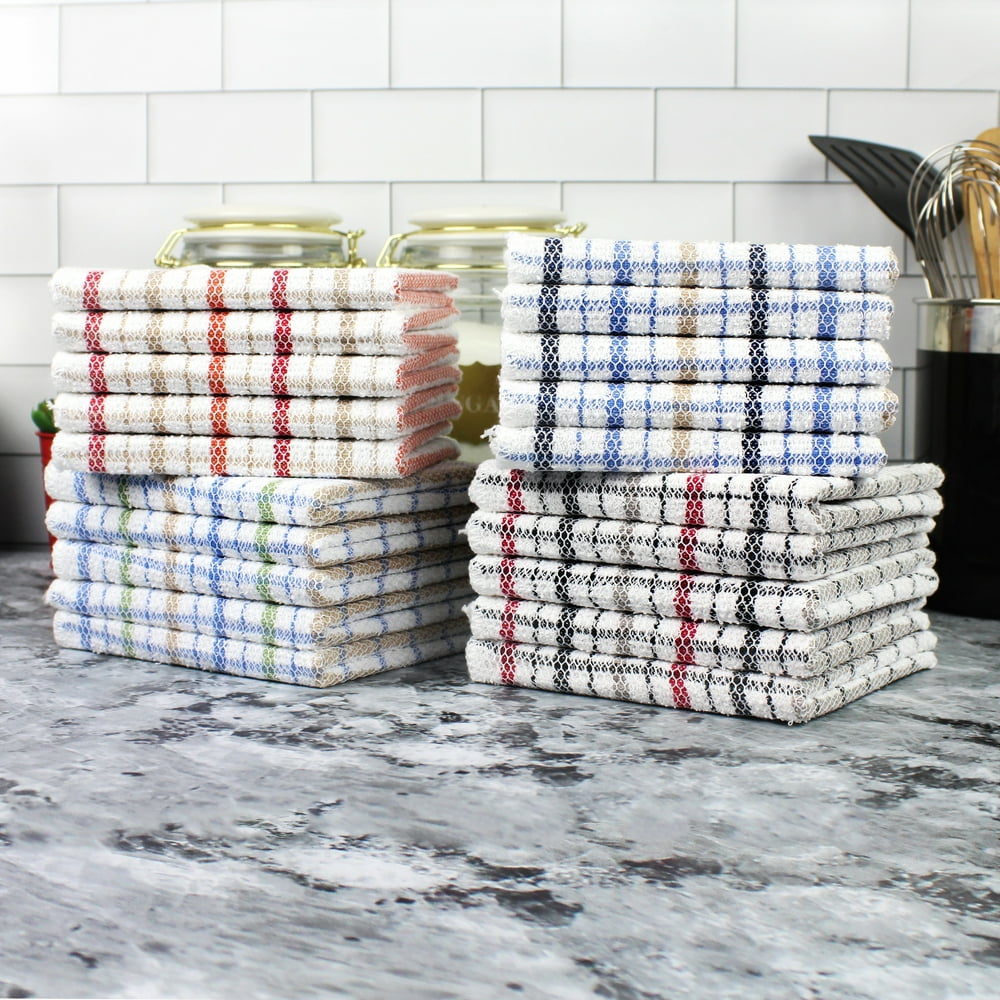 Mainstays, 20 Pack, Kitchen Scrubber Dish Cloth Set in Multicolor