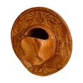 thumbnail image 1 of Jarrón de cerámica con forma de sombrero de vaquero, centro de mesa decorativo para el hogar, jarrón con forma de sombrero de temática occidental para Marrón, 1 of 9