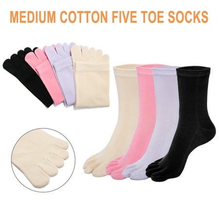 

4 Pairs Cotton Toe Socks Men Mesh Breathable Five Finger Sock Casual Ankle Socks Men S Five Toe Sock Pink