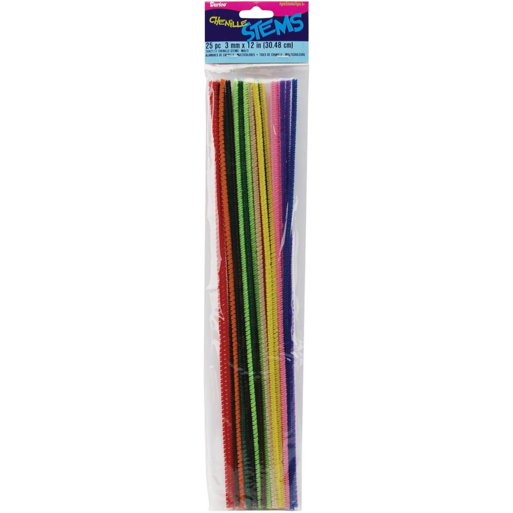 Chenille Stems 3mm 12 Inch 25/PkgMulti