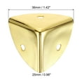 thumbnail image 2 of Uxcell 4 Pack Decorative Box Corner Cover, 25mm Metal Edge Guard, Furniture Corner Edges Protector, Gold, 2 of 6