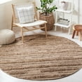 thumbnail image 2 of SAFAVIEH Vermont Zavanna Striped Area Rug, Brown/Beige, 6' x 6' Round, 2 of 10