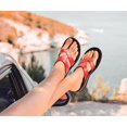 thumbnail image 3 of AEROTHOTIC Arch Supportive Strappy Orthotic Comfortable Flip Flops Cushion Soft Toe Post Non-Slip Summer Casual Travel Walking Thong Sandals Women Beach Essentials, 3 of 6