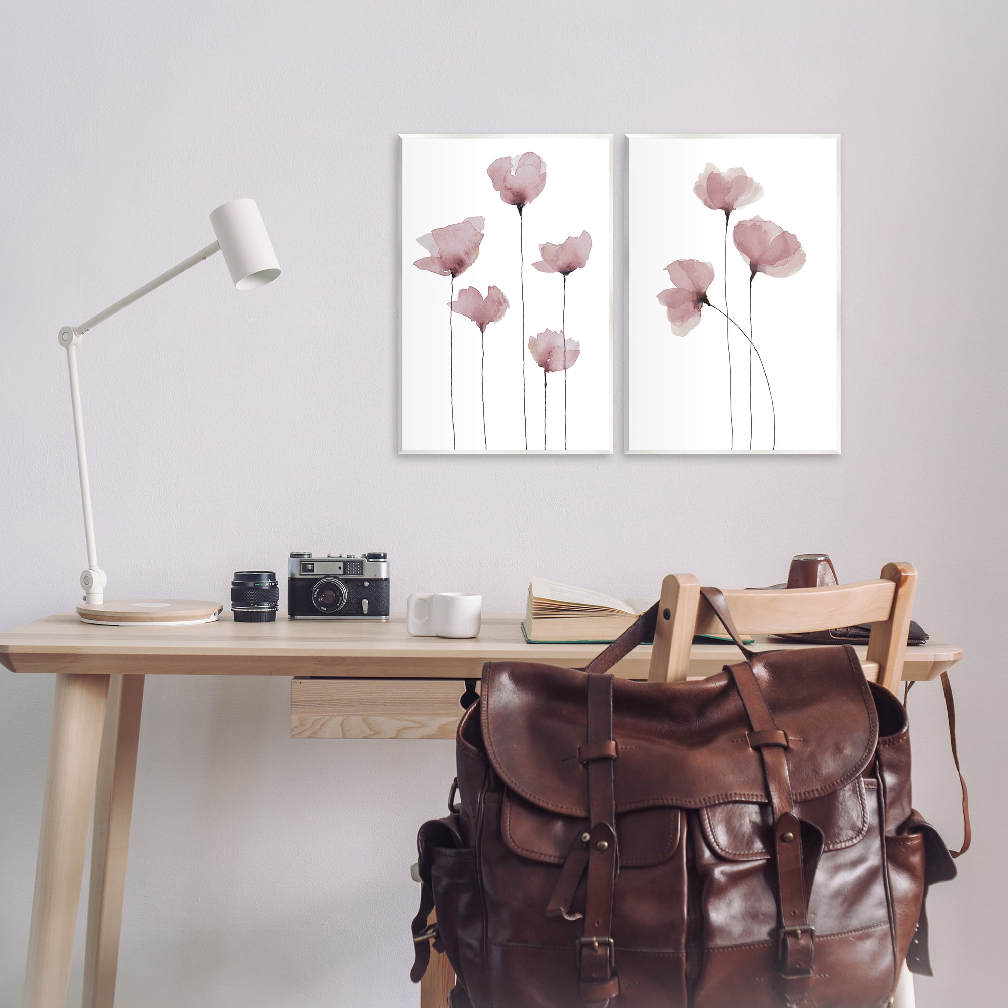 Stupell Industries Poppies Standing Tall Floral & Botanical Painting Unframed Art Print Wall Art, 13 x 19, Set of 2