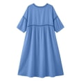 thumbnail image 4 of Omexry Spring Summer Dresses for Women Women's Summer Casual Dress Gradual Sleeveless Neck V-Neck Long Dress Blue XXL, 4 of 8
