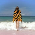thumbnail image 6 of PHYHOO Tiger Skin Print Microfiber Beach Towel, Animal Pattern Large Oversized Beach Towel Lightweight Quick Dry Soft Absorbent Bath Towel, Sand Free Towel for Swimming Travel Sports 30x60in, 6 of 8