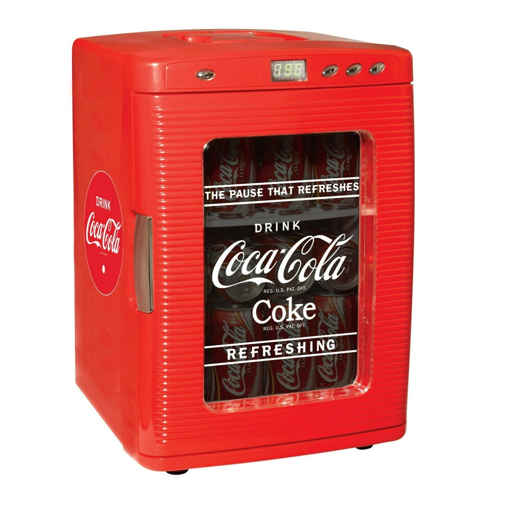 Coca-Cola 28 Cans AC/DC Mini Cooler/Mini Fridge with LED Display (26 ...