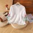 thumbnail image 4 of Womens Athletic Tops T Shirt Women Pack Women Compression Shirts Long Sleeve for Layering Tees for Long Sleeve Tee Fashion Women's T Shirts Casual Womens Solid Color Top Technical White L, 4 of 5