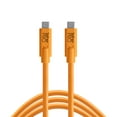 thumbnail image 1 of Tether Tools TetherPro USB-C to USB-C Cable | for Power Delivery, Fast Transfer and Connection Between Camera and Computer | High Visibility Orange | 3 Feet (.9 m), 1 of 3