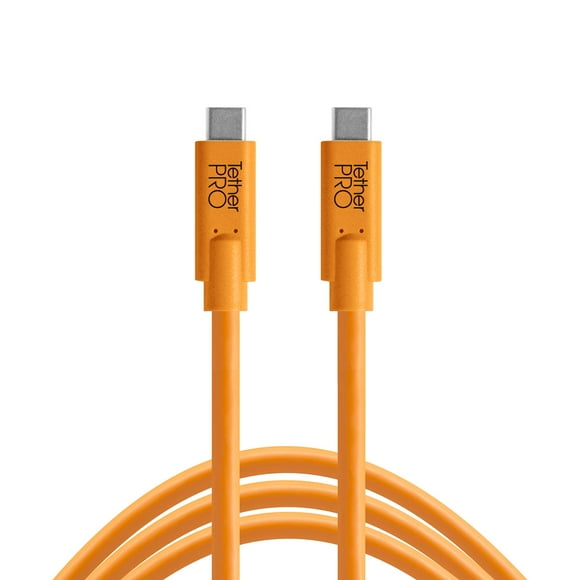 Tether Tools TetherPro USB-C to USB-C Cable | for Power Delivery, Fast Transfer and Connection Between Camera and Computer | High Visibility Orange | 3 Feet (.9 m)