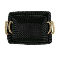 thumbnail image 6 of DecMode 18", 16" Black BANANA LEAF Eclectic Storage Basket, 2 - Pieces, 6 of 10