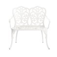 thumbnail image 4 of Homefun Cast Aluminium Butterfly Garden Bench, White, 4 of 5