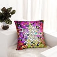 thumbnail image 6 of Pofeuu Colorful Tie Dye Stained Glass 3 Print Double-sided plush pillowcase Square Throw Pillow Covers Pillows Cover for Living Room Bedroom Sofa Couch Cushion Cover（No pillow core）-24"x24", 6 of 7