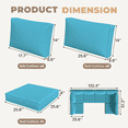 thumbnail image 6 of BaPiPro 6-Person Sky Blue Outdoor Sectional Sofa Cushions, Waterproof Polyester Patio Cushions with High-Density Sponge & Side Pillows, No Assembly for Backyard, Porch, Deck & Poolside, 6 of 10