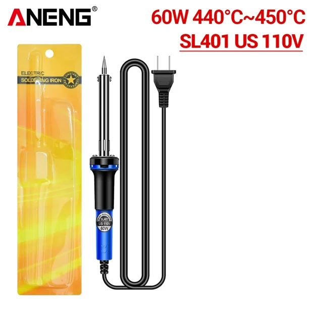 ANENG SL401 soldador eléctrico 30/40/60W probador de enchufe EE. UU./UE puntas de estaño herramientas de soldadura de reparación herramienta de cabezal de retrabajo estación de soldadura