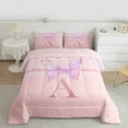 thumbnail image 2 of Manfei Gradient Flying Butterfly 2pcs Bedding Comforter Set for Children Kids Teens,Letter Monogrammed Initial A Twin Comforter Sets,Bling Glitter Breathable Bedding Set,Ultra Soft Home Decor, 2 of 8