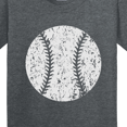 thumbnail image 4 of Inktastic Distressed Baseball in White Youth T-Shirt, 4 of 5