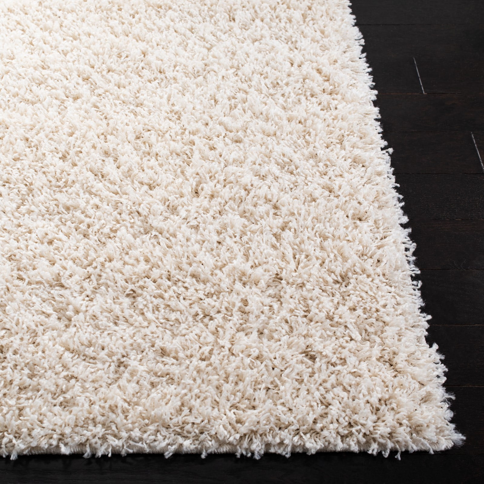 SAFAVIEH Venus Elijah Solid Plush Shag Runner Rug, Ivory, 2'2" x 10'