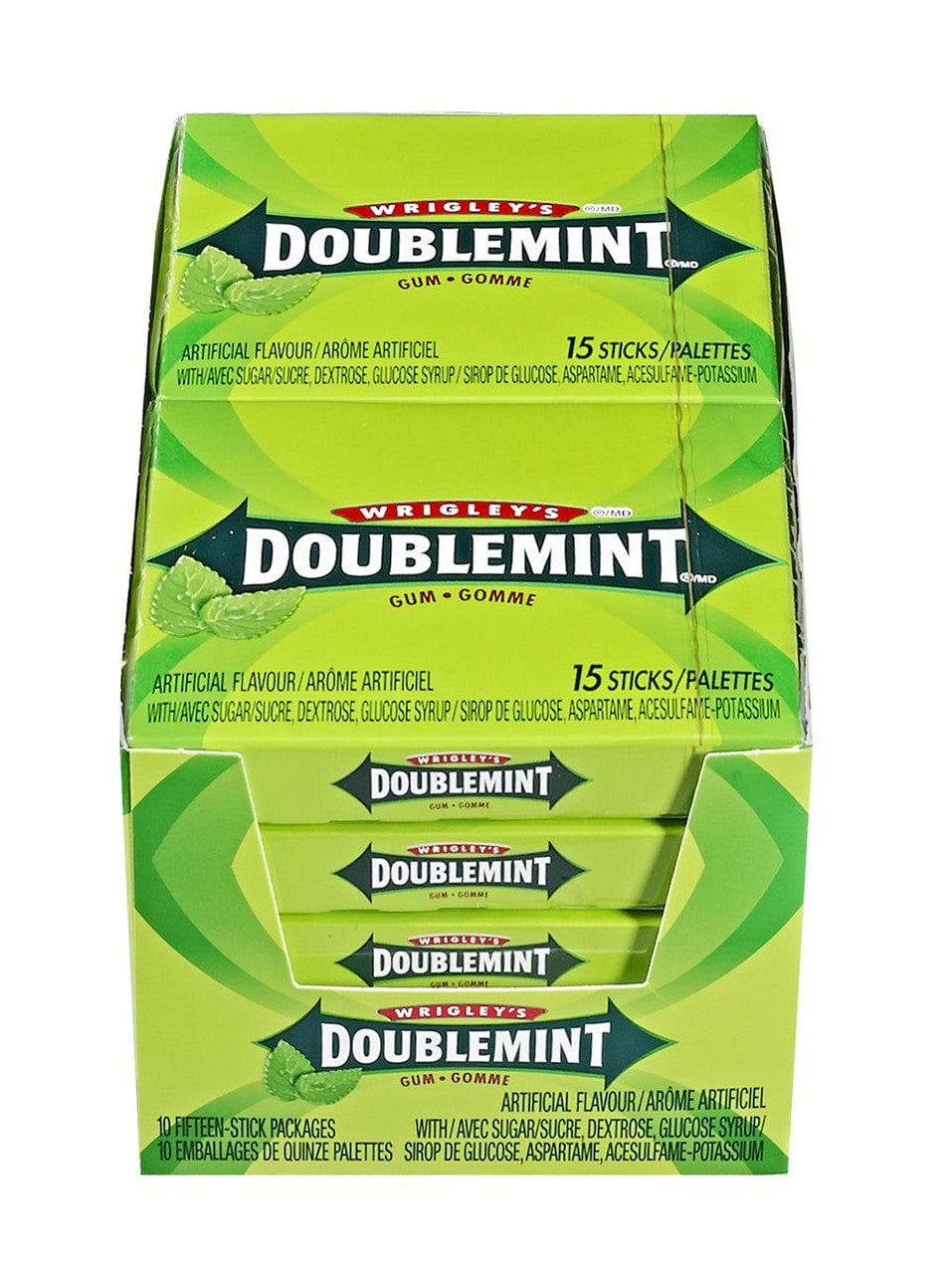 Wrigley's Doublemint Gum, 10ct/15 Sticks per pack